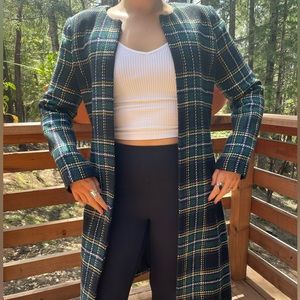 Calvin Klein Plaid Peacoat Size 8